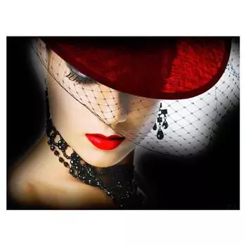 Полный 5D Diy Алмазная картина Красная девушка Алмазная вышивка Наборы для вышивки крестом Домашний декор Подарок ручной работы 20x30cm