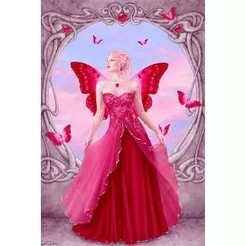 Полный 5D Diy Алмазная картина Красная принцесса Алмазная вышивка Наборы для вышивки крестом Домашний декор Подарок ручной работы Round 20x30cm
