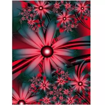 Полный 5D Diy Алмазная картина Красный лист цветок Вышивка Крестом Домашний декор Ручной подарок Подарок 25x30cm