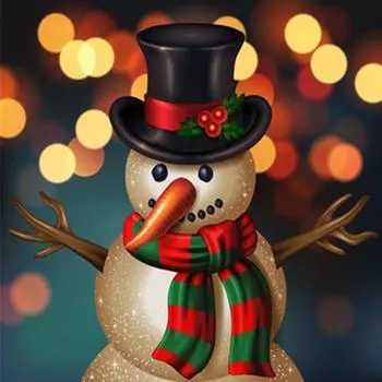 Полный 5D Diy Алмазная картина Красочный Снеговик Вышивка Крестом Домашний Декор Ручной Подарок 25x25cm