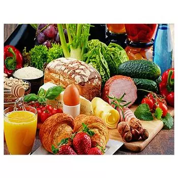 Полный 5D Diy Алмазная картина Кухня Ингредиенты Алмазная вышивка Полный вышивка крестом Домашний декор Подарок ручной работы 20x30cm