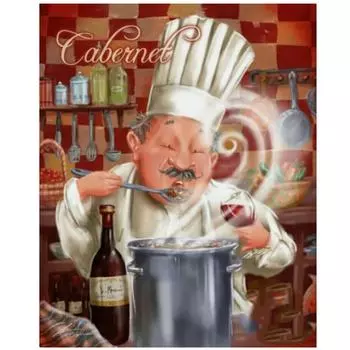 Полный 5D Diy Алмазная картина Кулинария Шеф-повар Мозаика Вышивка Крестом Домашний декор Ручной подарок Подарок 20X25CM