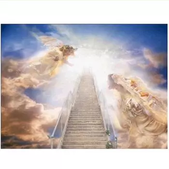 Полный 5D Diy Алмазная картина Лестница в небеса Вышивка крестом Домашний декор Подарок ручной работы 25x30cm