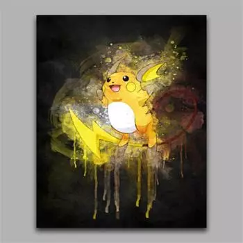 Полный 5D Diy Алмазная картина Летающий Пикачу Алмазная вышивка Полный набор аниме Наборы для вышивки крестом Домашний декор Подарок ручной работы 20x30cm