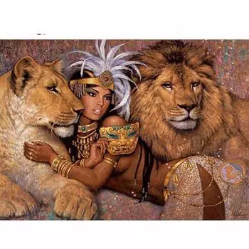 Полный 5D Diy Алмазная картина Лев домашнее животное для девочки Вышивка крестом Домашний декор Подарок ручной работы 25x30cm