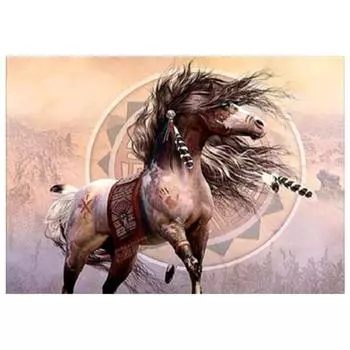 Полный 5D Diy Алмазная картина Лихая лошадь Алмазная вышивка Наборы для вышивки крестом Домашний декор Подарок ручной работы 20x30cm