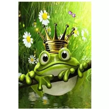 Полный 5D Diy Алмазная картина Лягушка принц Алмазная вышивка Полный набор аниме Наборы для вышивки крестом Домашний декор Подарок ручной работы 20x30cm