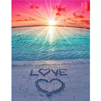 Полный 5D Diy Алмазная картина Любовь Алмазная вышивка Полный лежал вышивка крестом Домашний декор Ручной подарок Подарок 20x30cm