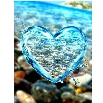 Полный 5D Diy Алмазная картина «Любовные капли» Мозаика Вышивка Крестом Домашний Декор Подарок ручной работы 20X25CM
