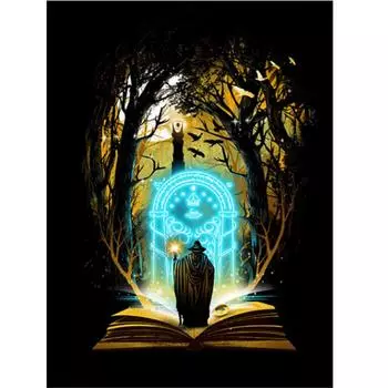 Полный 5D Diy Алмазная картина Маг Алмазная вышивка Полный набор аниме Наборы для вышивки крестом Домашний декор Подарок ручной работы Round 20x30cm
