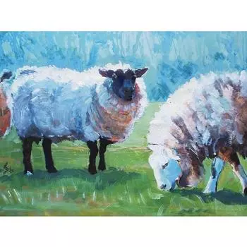 Полный 5D Diy Алмазная картина Маленькая овца Алмазная вышивка Полный лежал вышивка крестом Домашний декор Подарок ручной работы 20x30cm
