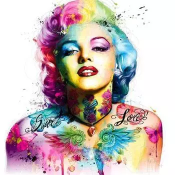 Полный 5D Diy Алмазная картина Маслом Монро Вышивка Крестом Домашний Декор Ручной Подарок 25x25cm