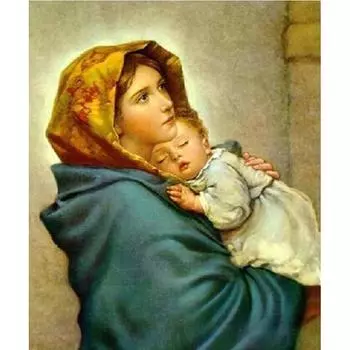 Полный 5D Diy Алмазная картина Мать и ребенок Алмазная вышивка Полная вышивка крестиком Домашний декор Подарок ручной работы 20x30cm