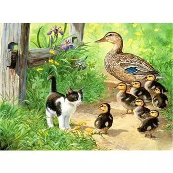 Полный 5D Diy Алмазная картина Мать Утка Алмазная вышивка Полный лежал вышивка крестом Домашний декор Подарок ручной работы 20x30cm