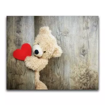 Полный 5D Diy Алмазная картина Медведь и любовь Алмазная вышивка Полный вышивка крестом Домашний декор Подарок ручной работы 20x30cm