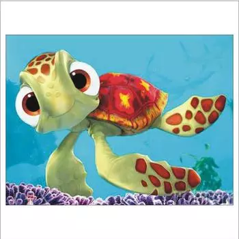Полный 5D Diy Алмазная картина Милая черепаха Алмазная вышивка Полный вышивки крестом Домашний декор Подарок ручной работы 20x30cm