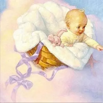 Полный 5D Diy Алмазная картина Милое небо детская Вышивка Крестом Домашний Декор Ручной Подарок 25x25cm