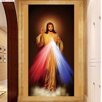 Полный 5D Diy Алмазная картина Милосердие Бог Алмазная вышивка Крест Стежок Главная Декор Ручной подарок 25x30cm