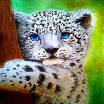 Полный 5D Diy Алмазная картина Милый маленький леопард Алмазная вышивка Крестом Домашний декор Ручная работа 25x25cm