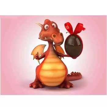 Полный 5D Diy Алмазная картина Милый мультфильм Дракон Вышивка Крестом Домашний Декор Ручной Подарок 20X25CM