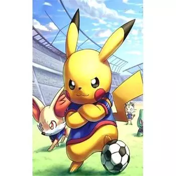 Полный 5D Diy Алмазная картина Милый Пикачу Алмазная вышивка Полный набор аниме Наборы для вышивки крестом Домашний декор Подарок ручной работы 20x30cm