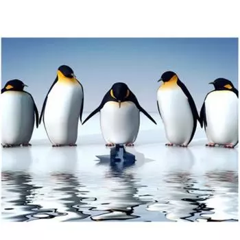 Полный 5D Diy Алмазная картина Милый Пингвин Вышивка Крестом Домашний Декор Ручной Подарок 25x30cm
