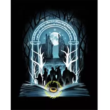 Полный 5D Diy Алмазная картина «Мир в книге» Алмазная вышивка Полный набор аниме для вышивки крестом Домашний декор Подарок ручной работы Round 20x30cm