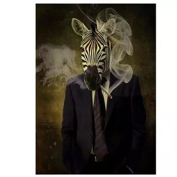 Полный 5D Diy Алмазная картина Мистер Зебра Алмазная вышивка Полный вышивки крестом Домашний декор Подарок ручной работы 20x30cm