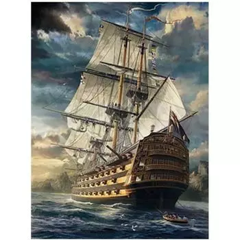 Полный 5D Diy Алмазная картина Морская лодка Вышивка Крестом Домашний декор Ручной подарок Подарок 20X25CM