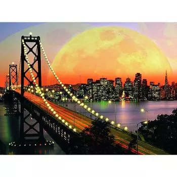Полный 5D Diy Алмазная картина Мост Пейзаж Мозаика Вышивка Крестом Домашний Декор Ручная работа 25x30cm