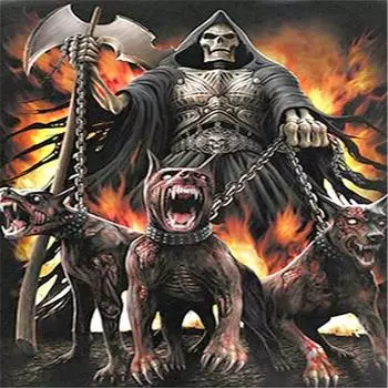 Полный 5D Diy Алмазная картина Мрачный Жнец Мультфильм Вышивка Крестом Домашний Декор Ручной Подарок 25x25cm