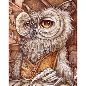Полный 5D Diy Алмазная картина Мудрая сова Вышивка Крестом Домашний декор Ручной подарок Подарок 25x30cm