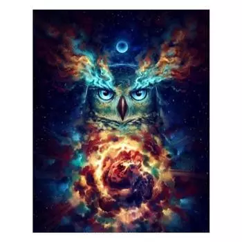 Полный 5D Diy Алмазная картина Мультфильм животных Сова Мозаика Вышивка Крестом Домашний декор Ручная работа 25x30cm
