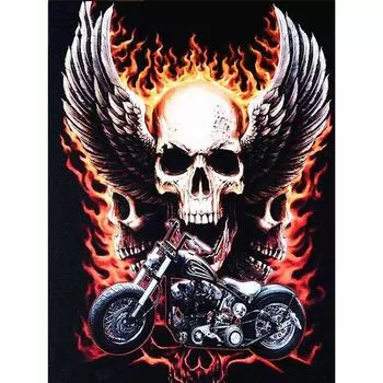 Полный 5D Diy Алмазная картина Мультфильм Череп Мозаика Вышивка Крестом Домашний Декор Ручной Подарок 25x30cm