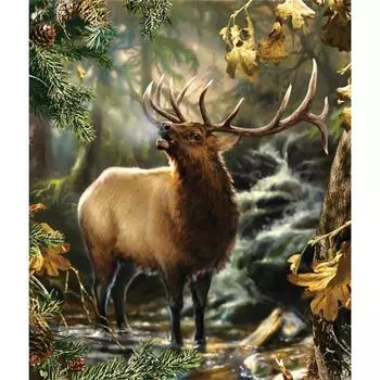 Полный 5D Diy Алмазная картина Мультфильм Лось Алмазная вышивка Крест Стежок Главная Декор Ручной подарок 25x30cm