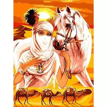 Полный 5D Diy Алмазная картина Мультфильм Пустыня Верблюд Мозаика Вышивка Крестом Домашний Декор Ручной Работы 25x30cm