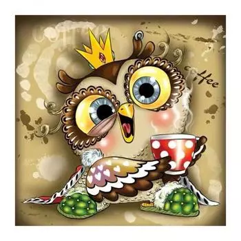 Полный 5D Diy Алмазная картина Мультфильм Сова Королева Вышивка Крестом Домашний Декор Подарок ручной работы 25x25cm