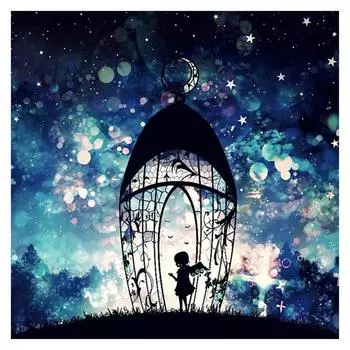 Полный 5D Diy Алмазная картина Мультфильм клетка девушка Вышивка крестиком Домашний декор Подарок ручной работы 25x25cm