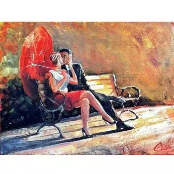 Полный 5D Diy Алмазная картина Мультфильм Пара влюбленных Вышивка Крестом Домашний Декор Подарок ручной работы 25x30cm