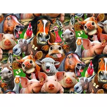 Полный 5D Diy Алмазная картина Мультфильм Животный парк Мозаика Вышивка Крестом Домашний Декор Ручная работа 25x30cm