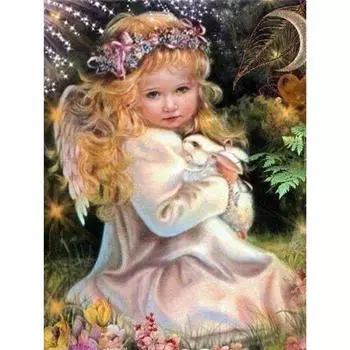 Полный 5D Diy Алмазная картина Мультфильм Маленькая девочка Вышивка Крестом Домашний Декор Ручной подарок 25x30cm