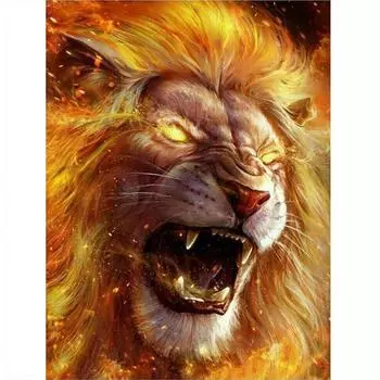 Полный 5D Diy Алмазная картина Мультфильм Лев Мозаика Вышивка Крестом Домашний Декор Подарок ручной работы 25x30cm
