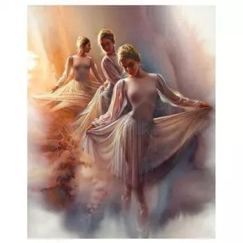 Полный 5D Diy Алмазная картина Мультфильм девушка Танцующая мозаика Вышивка Крестом Домашний декор Ручная работа 25x30cm