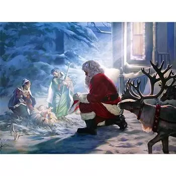Полный 5D Diy Алмазная картина Мультфильм Рождественский подарок Вышивка Крестом Домашний Декор Подарок ручной работы 25x30cm