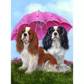 Полный 5D Diy Алмазная картина Мультфильм животных Собака Алмазная вышивка Крестом Домашний декор Ручная работа 25x30cm