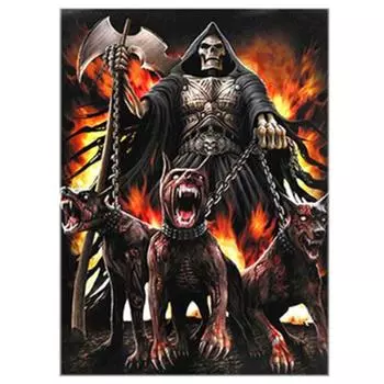 Полный 5D Diy Алмазная картина Мультфильм Мрачный Жнец Мозаика Вышивка Крестом Домашний Декор Ручной Работы 25x30cm