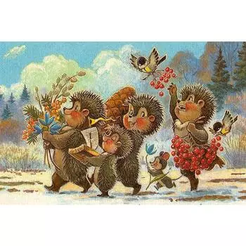 Полный 5D Diy Алмазная картина Мультфильм Ежик Алмазная вышивка Полный лежал вышивка крестом Домашний декор Подарок ручной работы 20x30cm