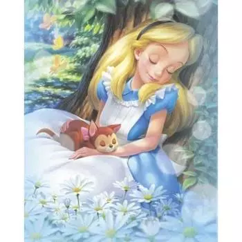 Полный 5D Diy Алмазная картина Мультфильм Девушка Мозаика Вышивка Крестом Домашний Декор Ручной Подарок 25x30cm