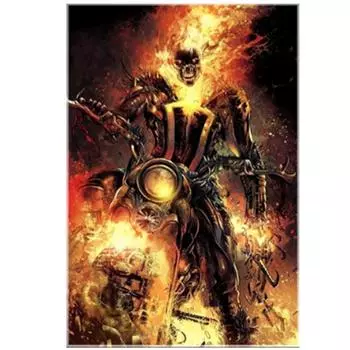 Полный 5D Diy Алмазная картина Мультфильм Мотоцикл Пожарный Вышивка Крестом Домашний Декор Ручной Работы 25x30cm