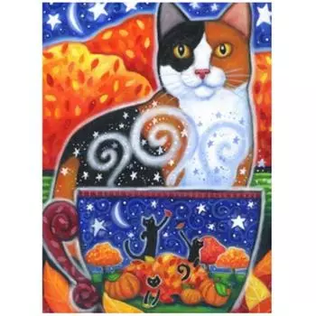 Полный 5D Diy Алмазная картина Мультфильм животных Кошка Мозаика Вышивка Крестом Домашний декор Ручная работа 25x30cm